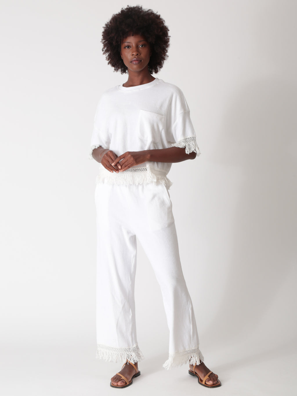 Ibiza Fringe Pant - Cloud