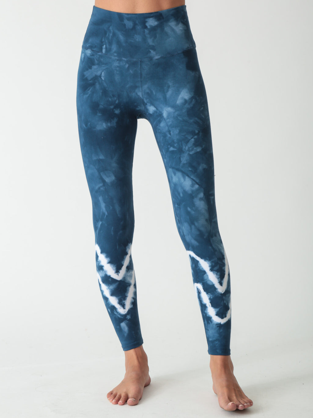 Sunset Legging - Indigo / Cloud Chevron
